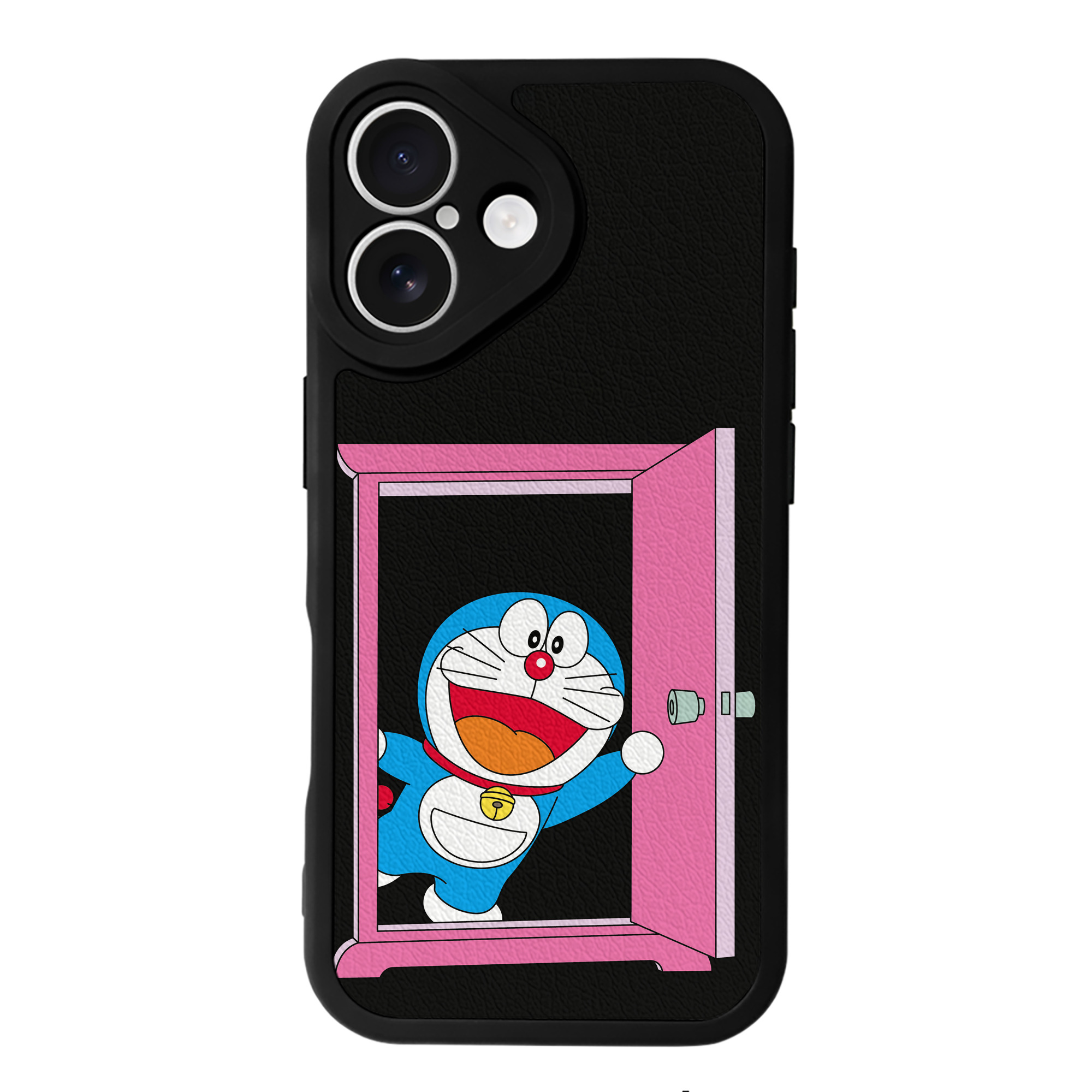 （画像用） ドラえもん Doraemon 【iPhone 16シリーズ対応】シリコンスマホケース（レザー調） 材質：シリコン